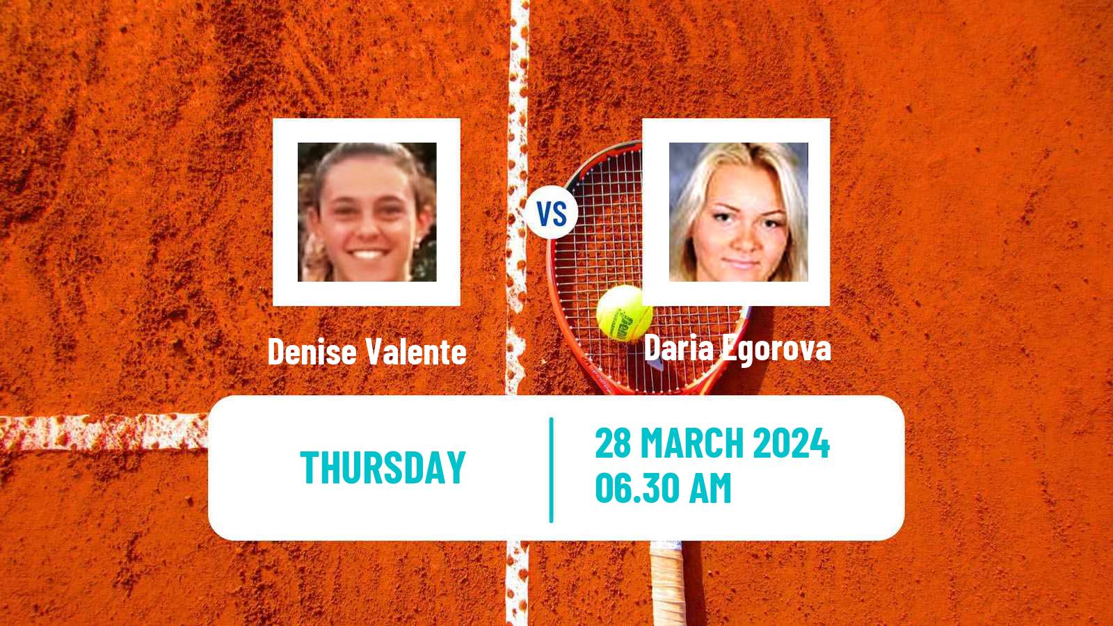Tennis ITF W15 Antalya 7 Women Denise Valente - Daria Egorova