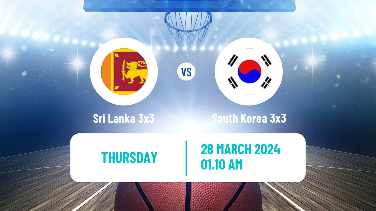 Basketball Asia Cup 3x3 Sri Lanka 3x3 - South Korea 3x3