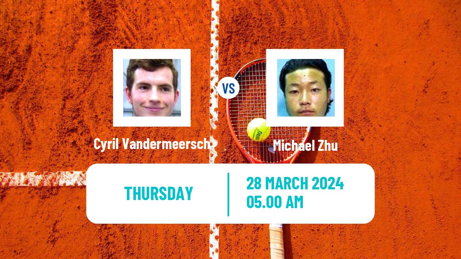 Tennis ITF M15 Monastir 13 Men Cyril Vandermeersch - Michael Zhu
