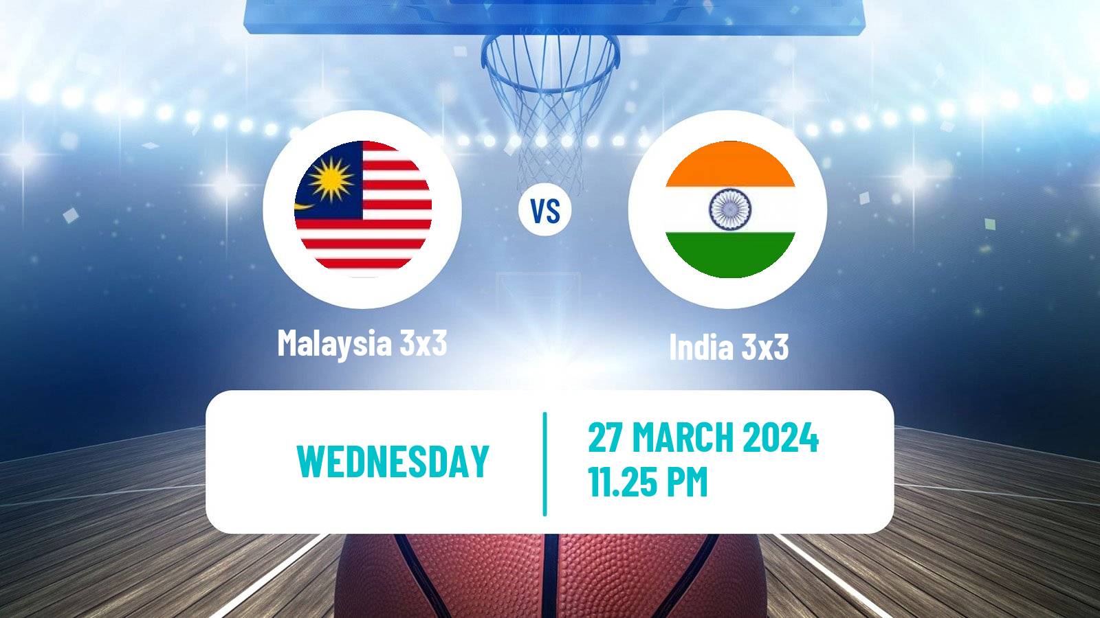 Basketball Asia Cup 3x3 Malaysia 3x3 - India 3x3