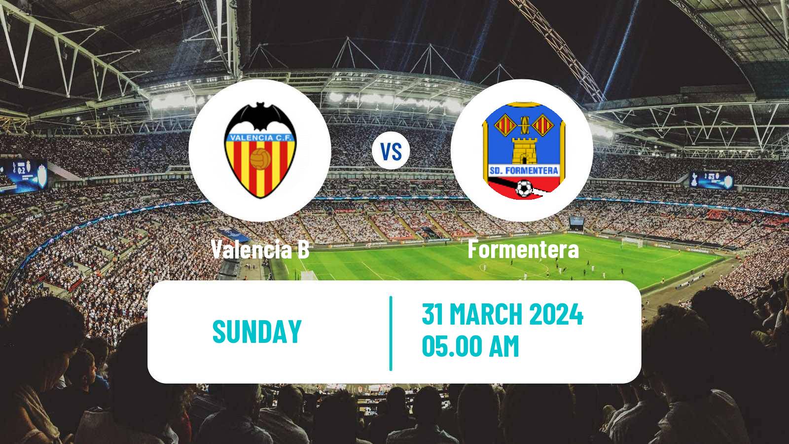 Soccer Spanish Segunda RFEF - Group 3 Valencia B - Formentera