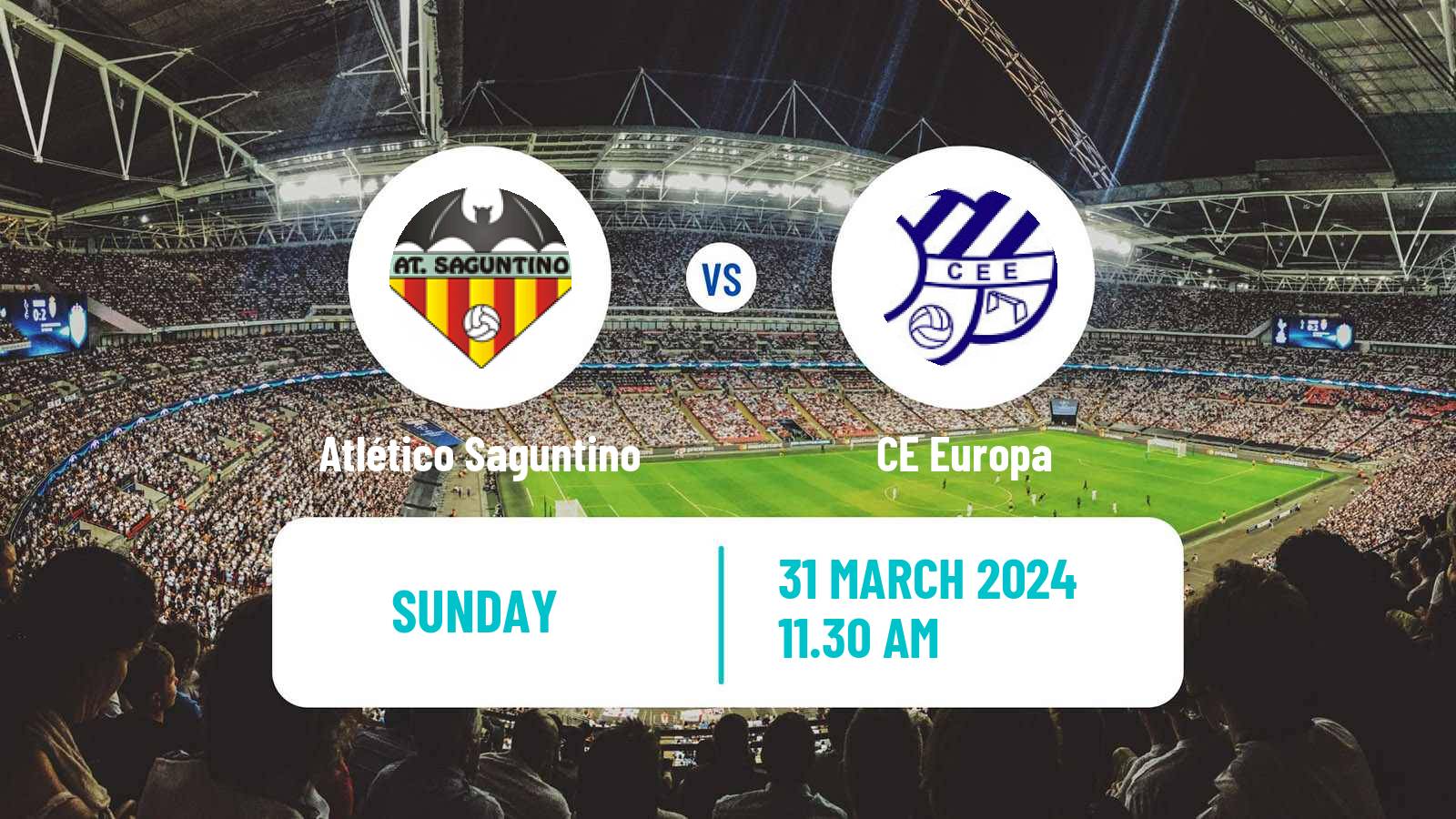 Soccer Spanish Segunda RFEF - Group 3 Atlético Saguntino - CE Europa