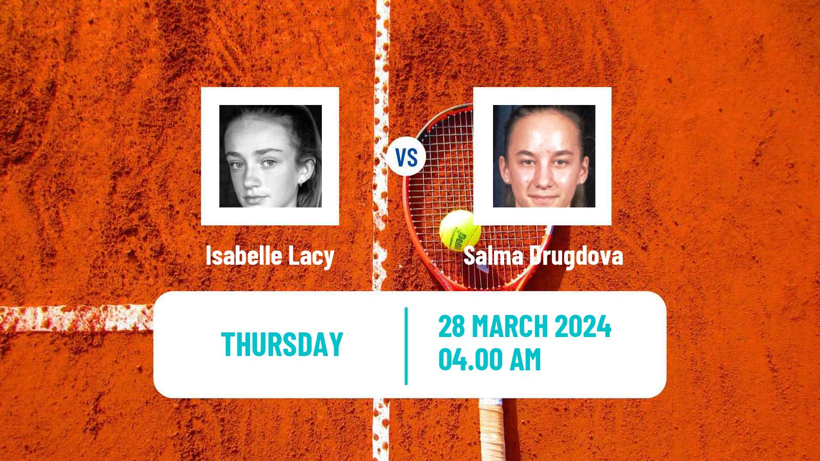 Tennis ITF W15 Sharm Elsheikh 8 Women Isabelle Lacy - Salma Drugdova
