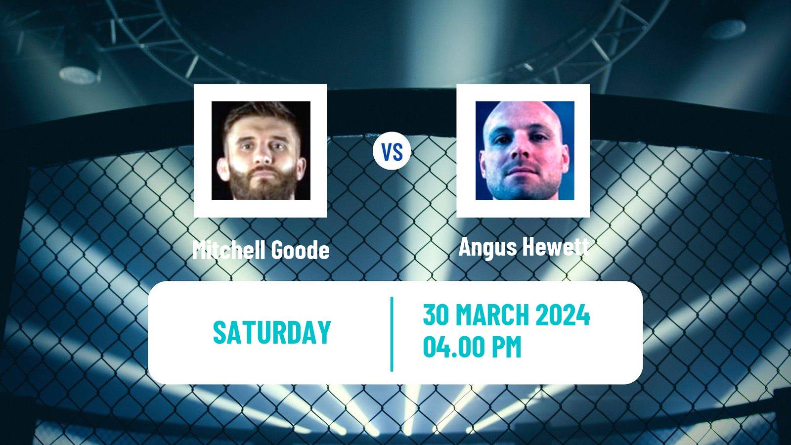 MMA Middleweight Cage Warriors Men Mitchell Goode - Angus Hewett