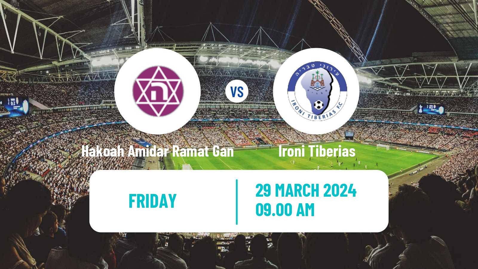Soccer Israeli Liga Leumit Hakoah Amidar Ramat Gan - Ironi Tiberias