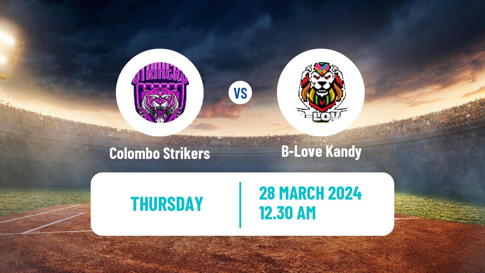 Cricket Sri Lanka NSL 4-Day Tournament Colombo Strikers - B-Love Kandy