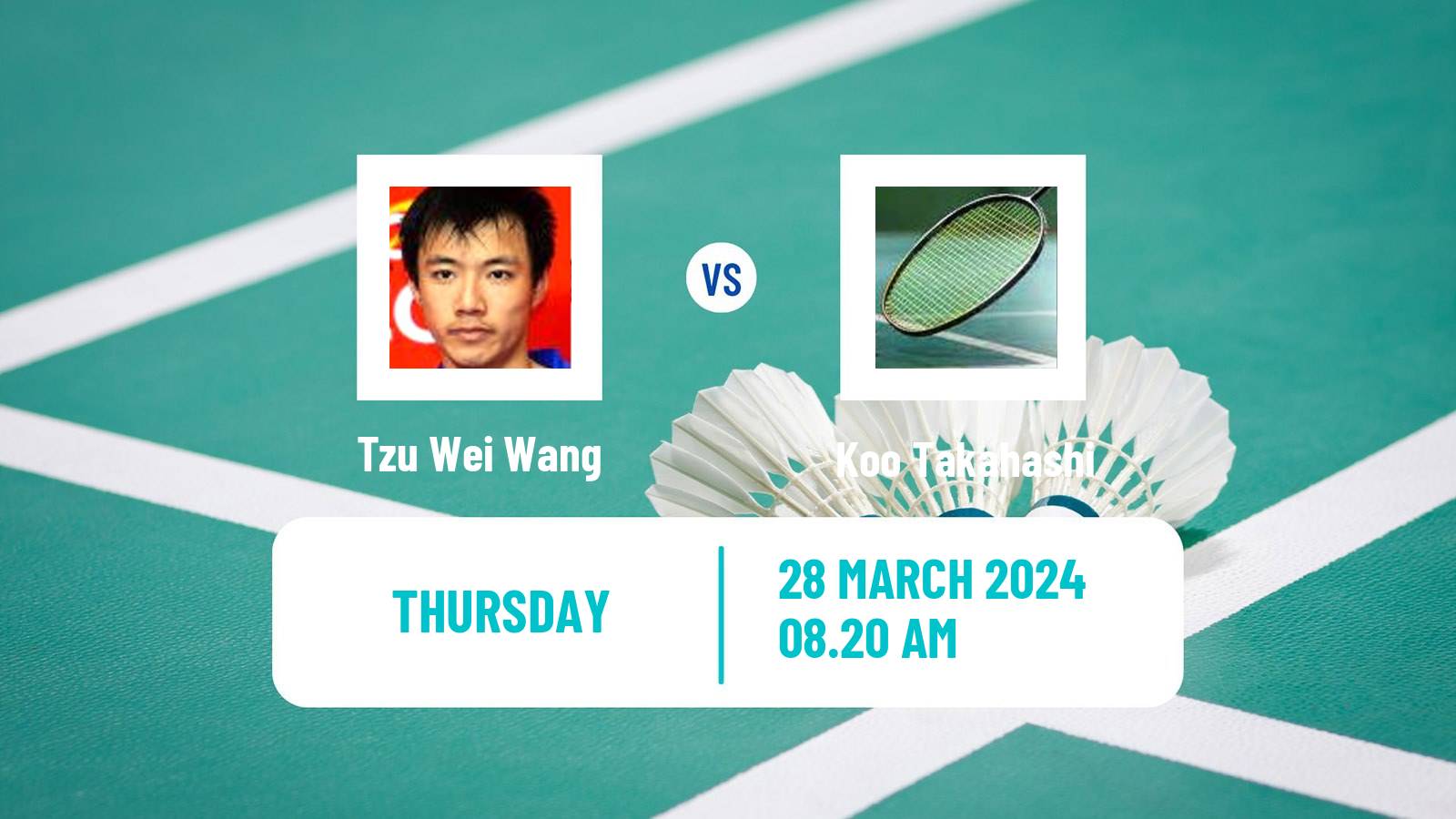 Badminton BWF World Tour Spain Masters Men Tzu Wei Wang - Koo Takahashi