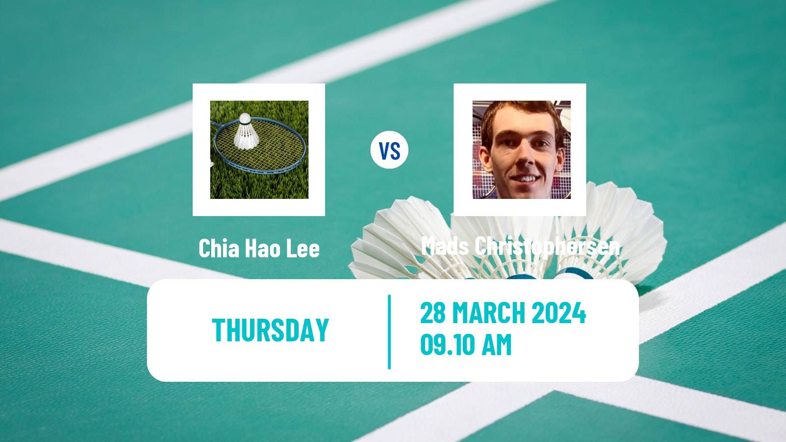 Badminton BWF World Tour Spain Masters Men Chia Hao Lee - Mads Christophersen