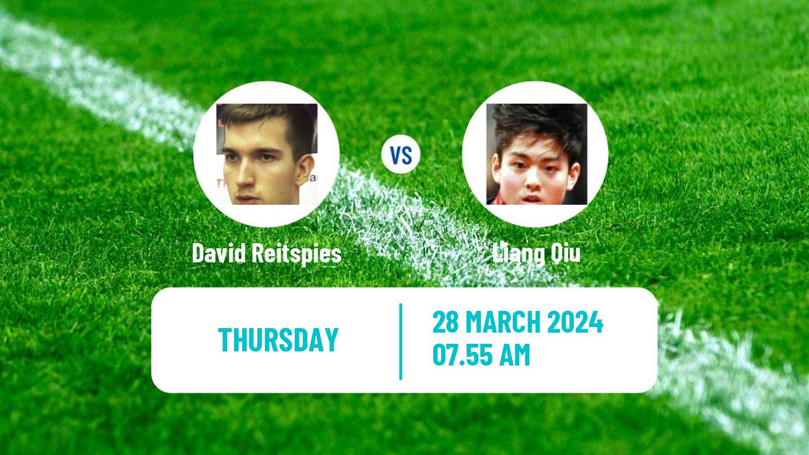 Table tennis Challenger Series Men David Reitspies - Liang Qiu