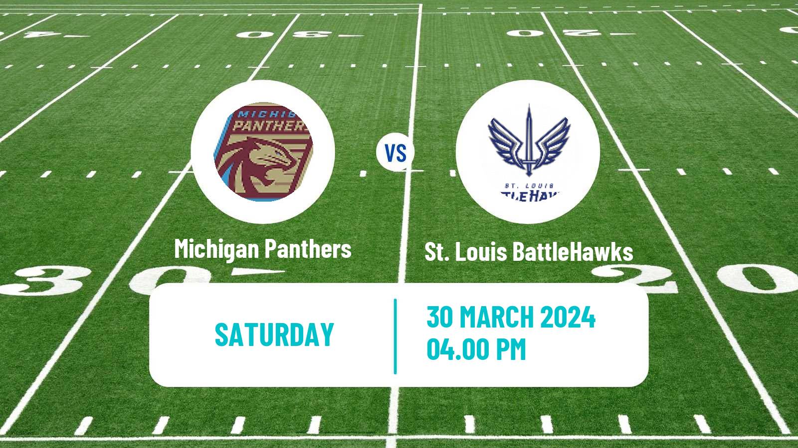 American football UFL Michigan Panthers - St. Louis BattleHawks