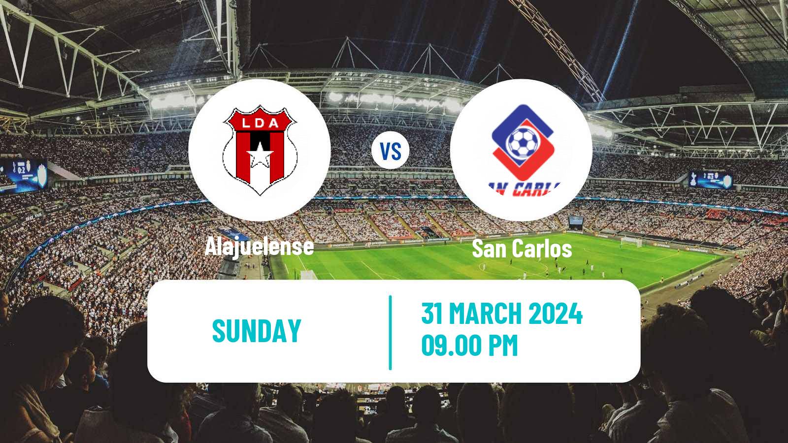 Soccer Costa Rican Primera Division Alajuelense - San Carlos