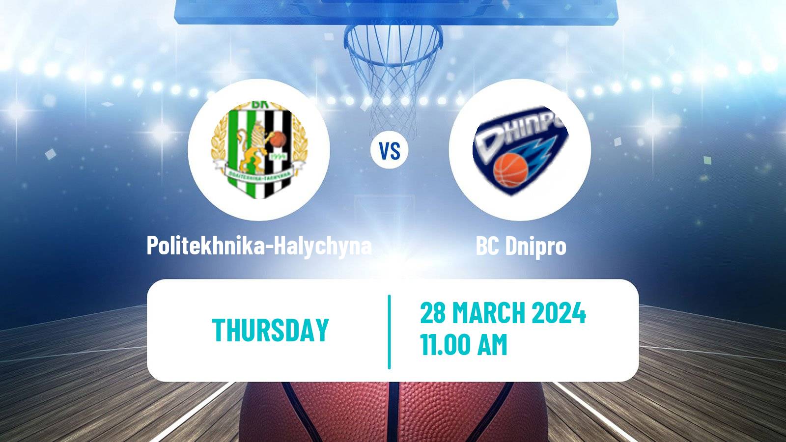 Basketball Ukrainian FBU Super League Politekhnika-Halychyna - Dnipro