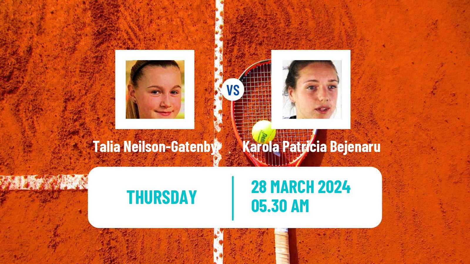 Tennis ITF W15 Sharm Elsheikh 8 Women Talia Neilson-Gatenby - Karola Patricia Bejenaru