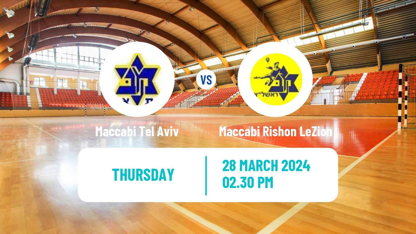 Handball Israeli Division 1 Handball Maccabi Tel Aviv - Maccabi Rishon LeZion
