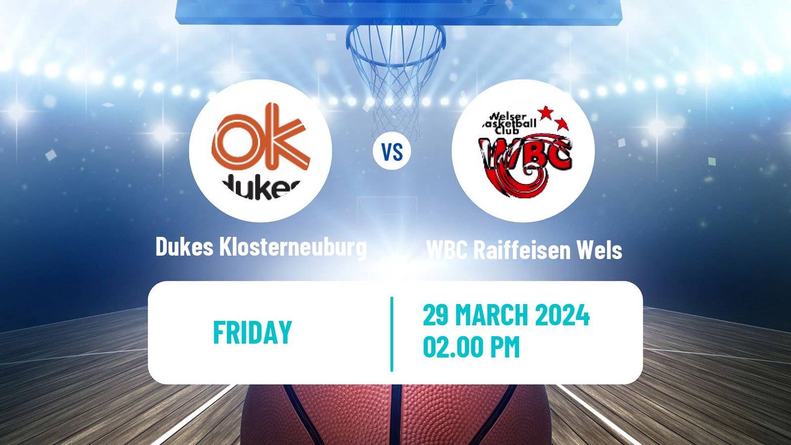 Basketball Austrian Superliga Basketball Dukes Klosterneuburg - WBC Raiffeisen Wels