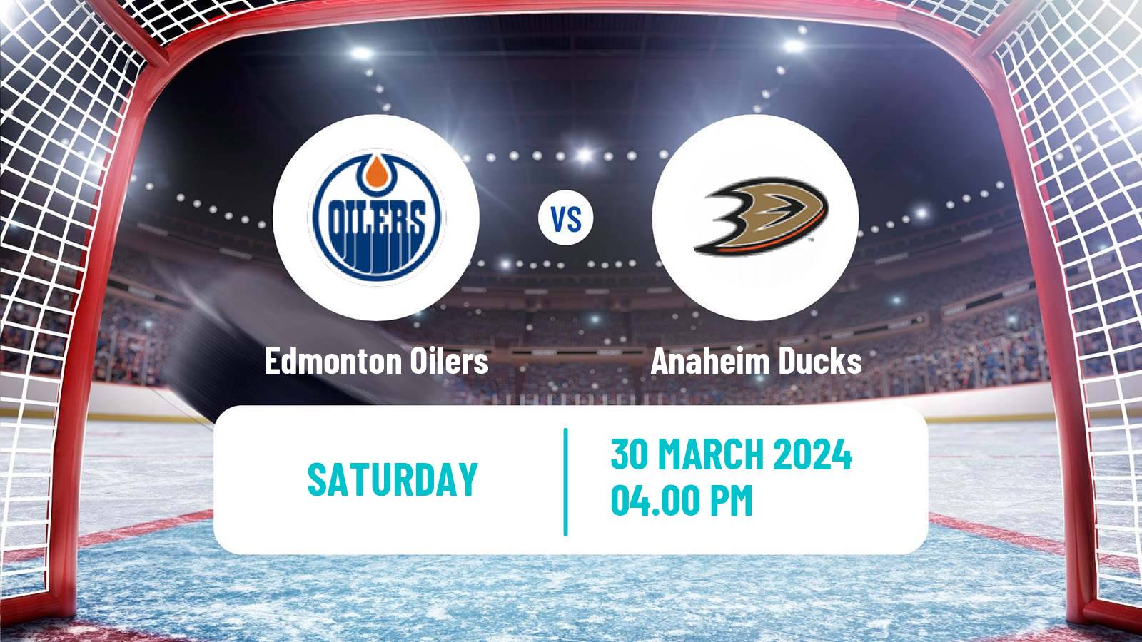 Hockey NHL Edmonton Oilers - Anaheim Ducks