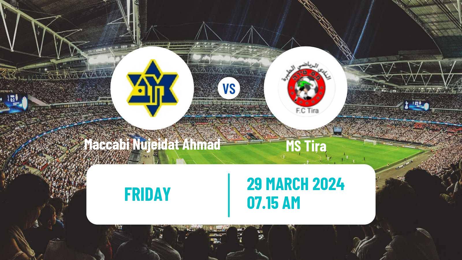 Soccer Israeli Liga Alef North Maccabi Nujeidat Ahmad - MS Tira