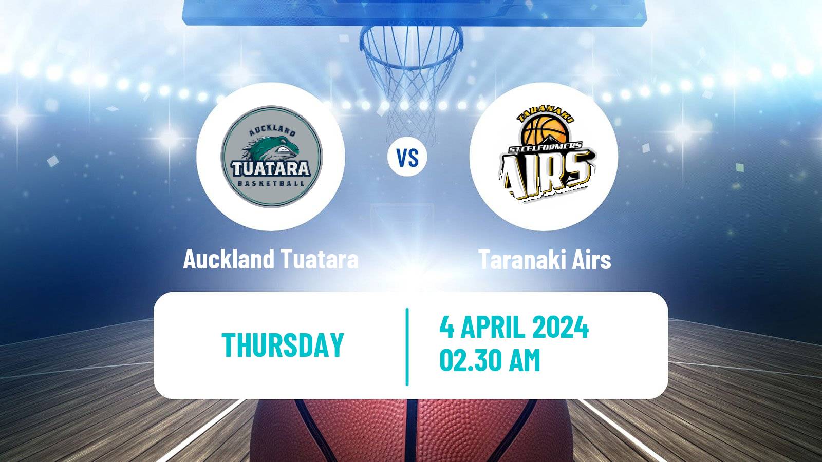 Basketball New Zealand NBL Auckland Tuatara - Taranaki Airs