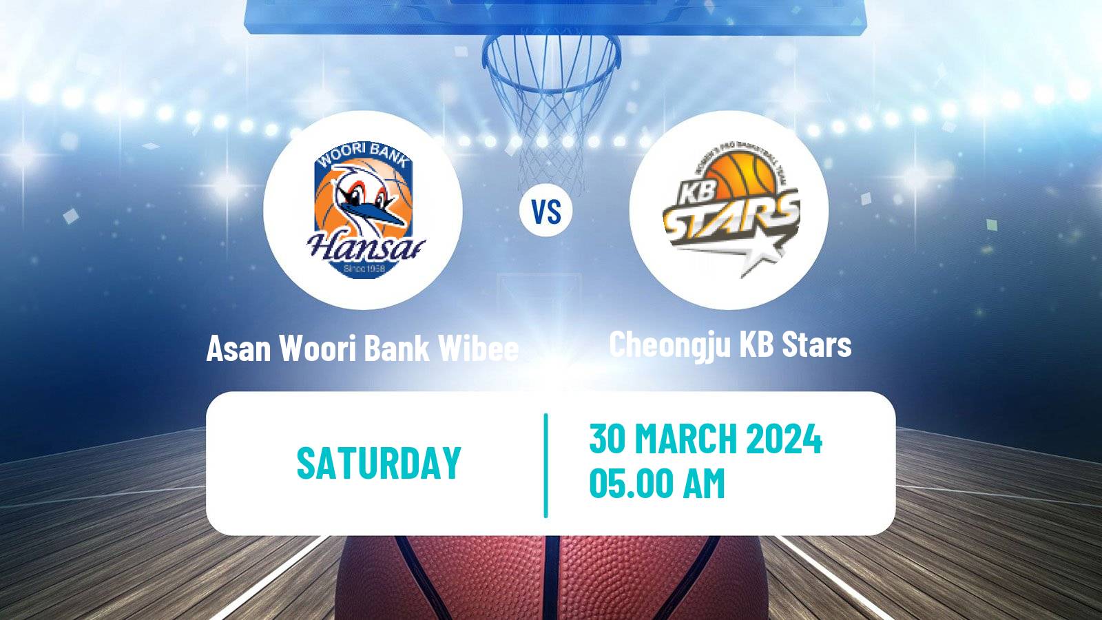 Basketball WKBL Asan Woori Bank Wibee - Cheongju KB Stars