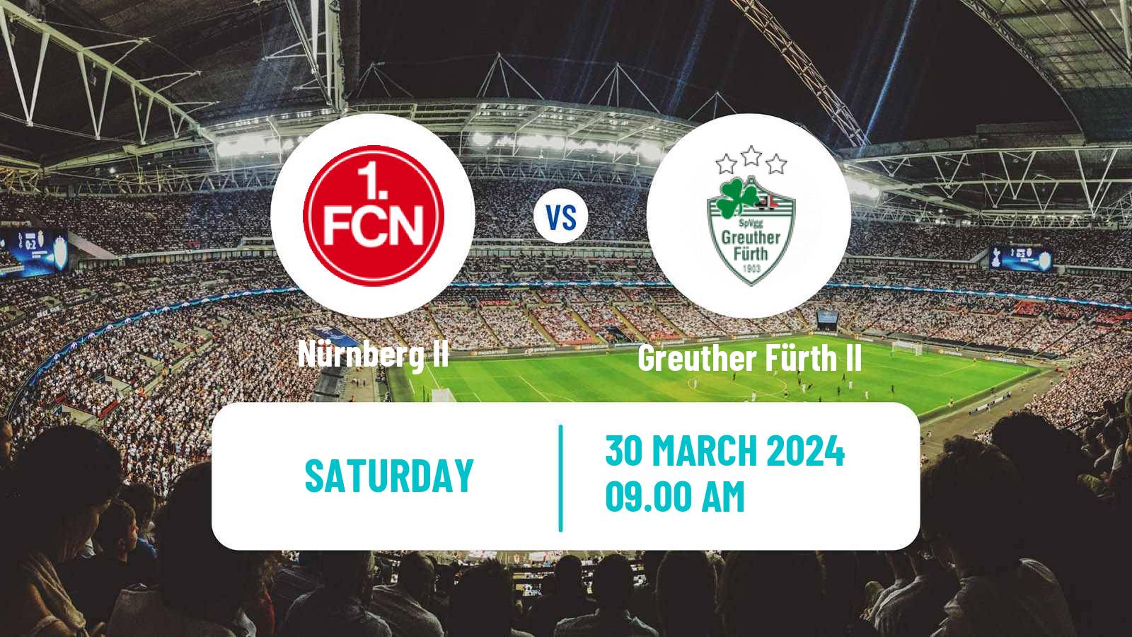 Soccer German Regionalliga Bayern Nürnberg II - Greuther Fürth II