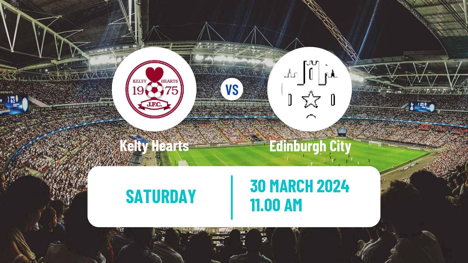Soccer Scottish League One Kelty Hearts - Edinburgh City