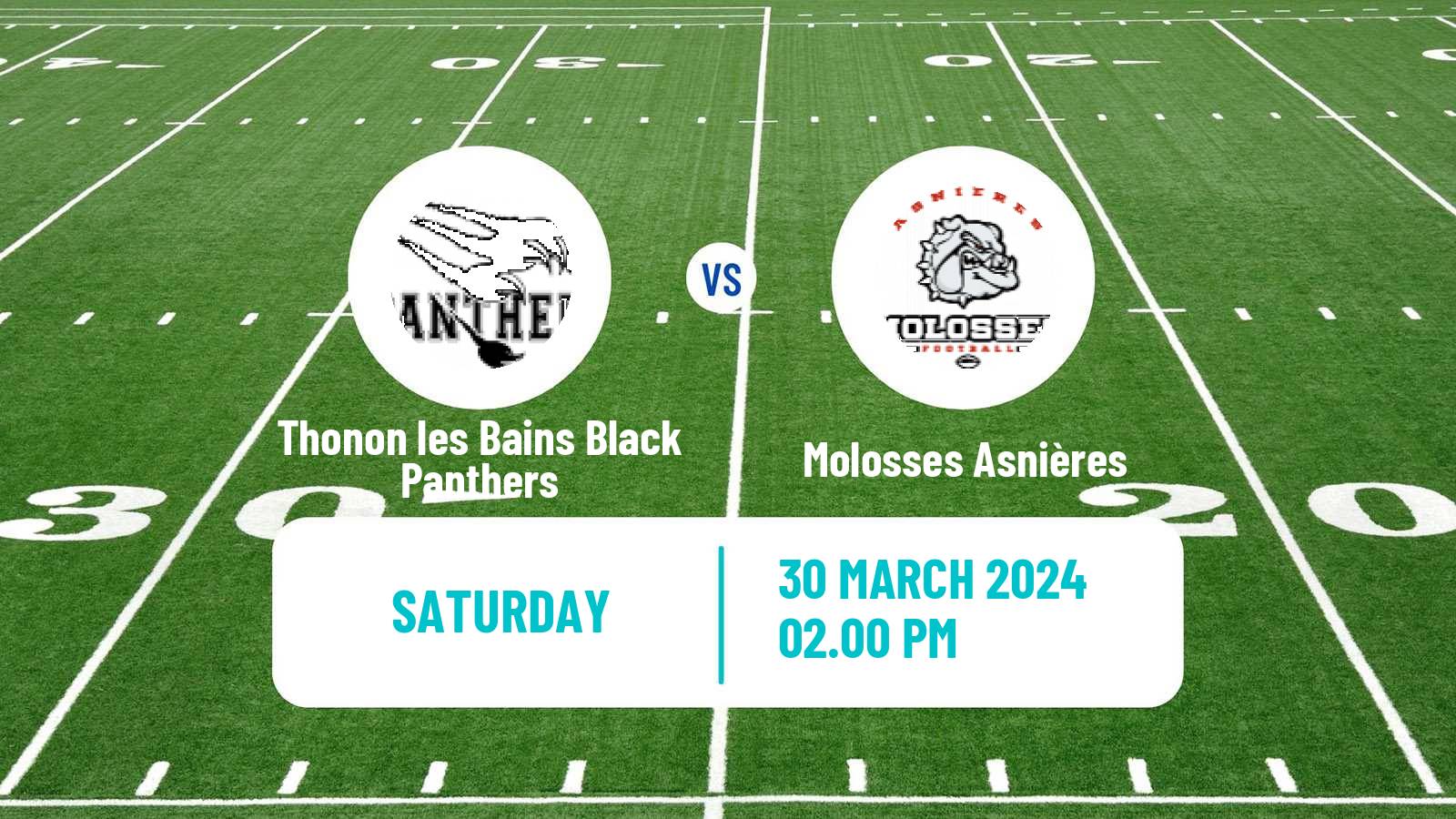 American football French Championnat Elite American Football Thonon les Bains Black Panthers - Molosses Asnières