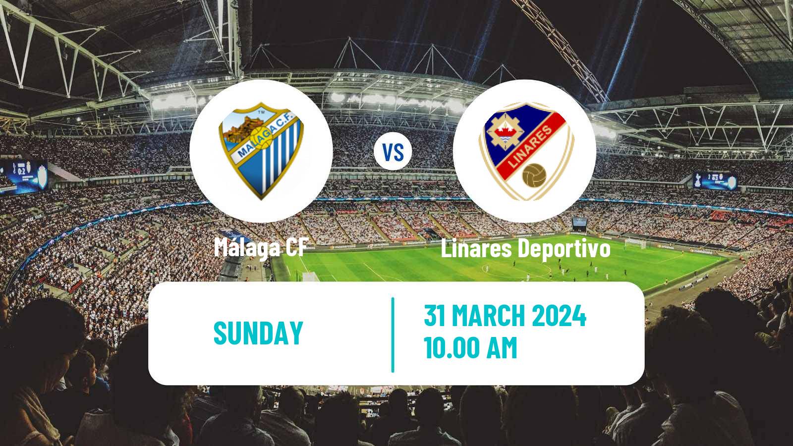 Soccer Spanish Primera RFEF Group 2 Málaga - Linares Deportivo