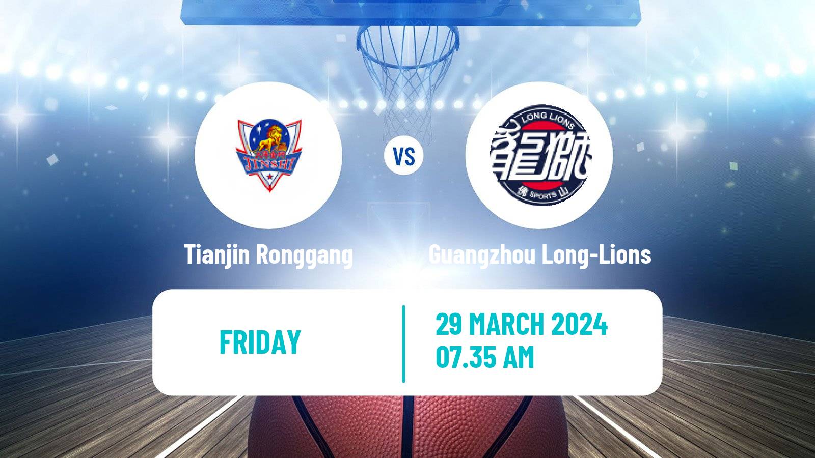 Basketball CBA Tianjin Ronggang - Guangzhou Long-Lions