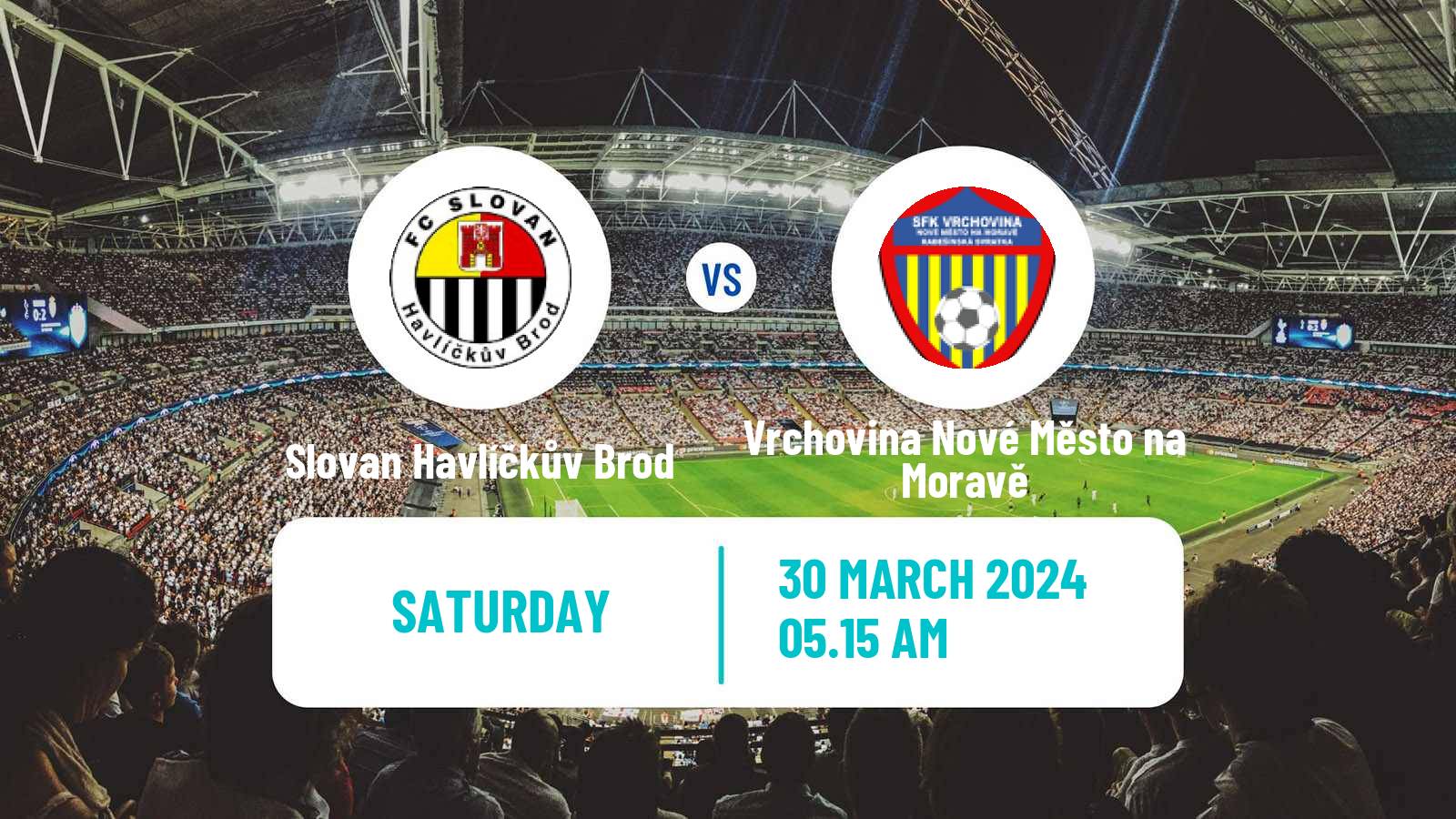 Soccer Czech Division D Slovan Havlíčkův Brod - Vrchovina Nové Město na Moravě