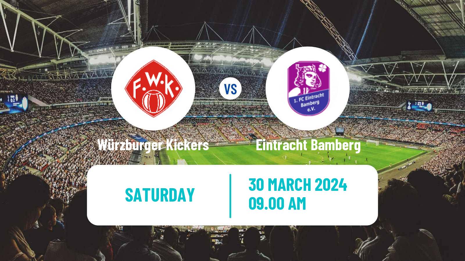 Soccer German Regionalliga Bayern Würzburger Kickers - Eintracht Bamberg