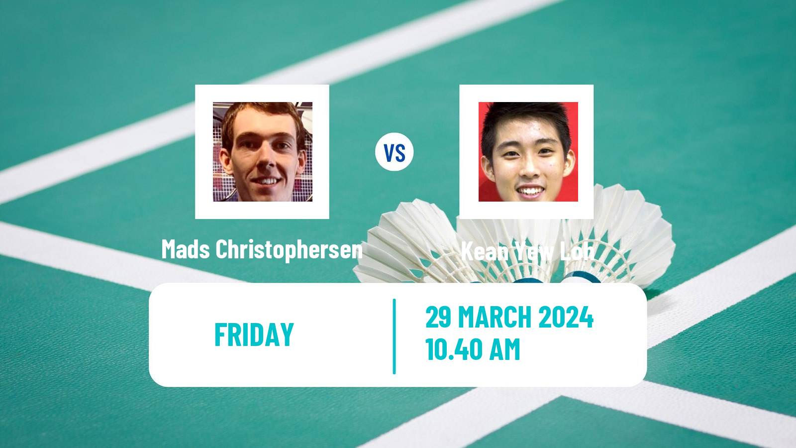 Badminton BWF World Tour Spain Masters Men Mads Christophersen - Kean Yew Loh