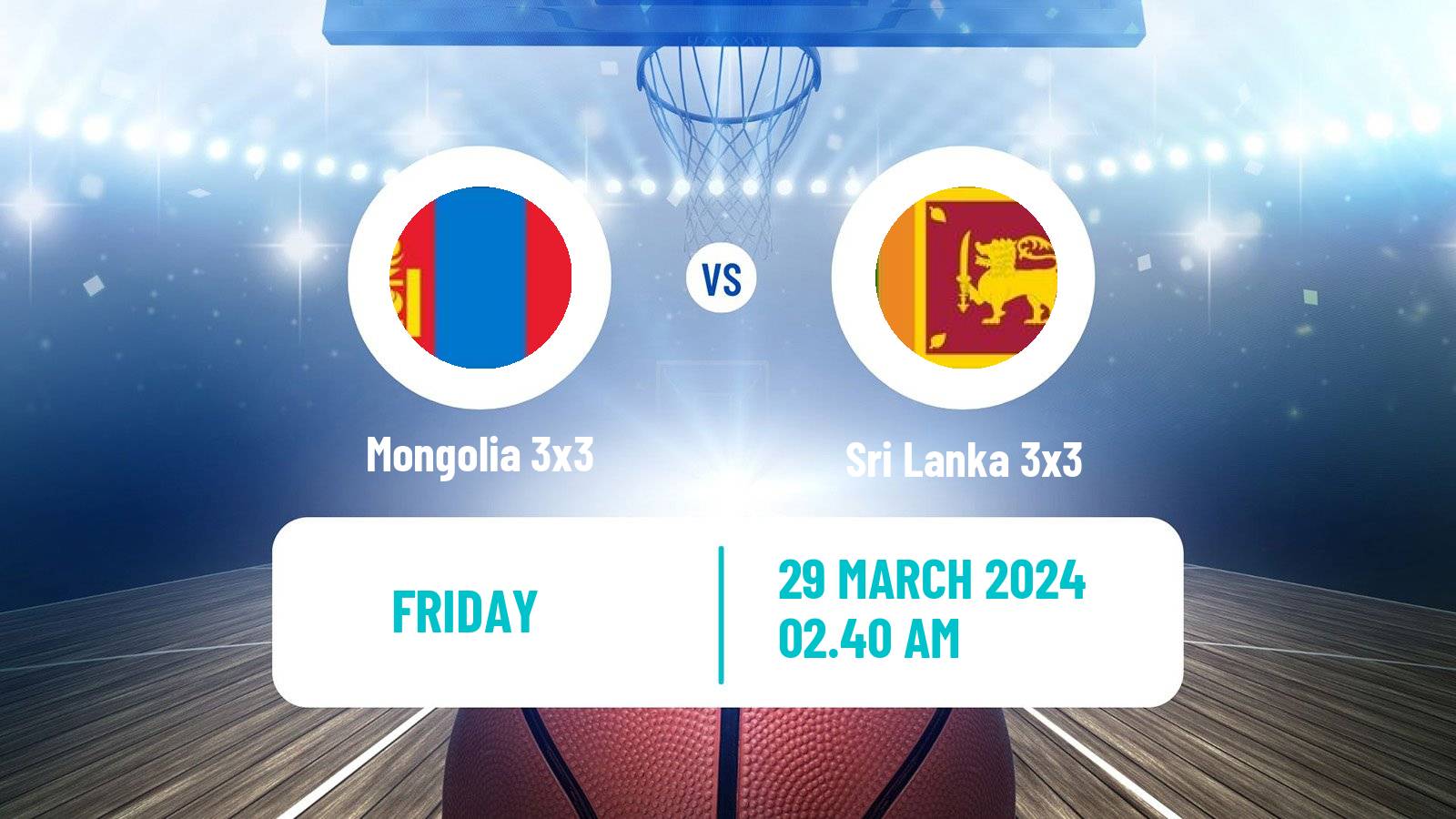 Basketball Asia Cup 3x3 Mongolia 3x3 - Sri Lanka 3x3