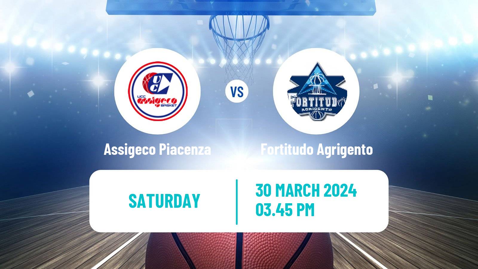 Basketball Italian Serie A2 Basketball Assigeco Piacenza - Fortitudo Agrigento