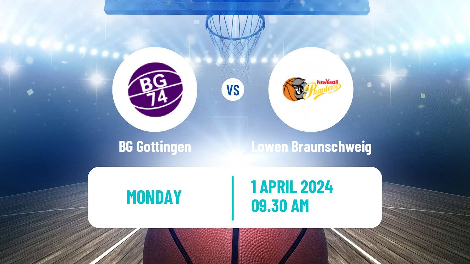 Basketball German BBL BG Göttingen - Lowen Braunschweig