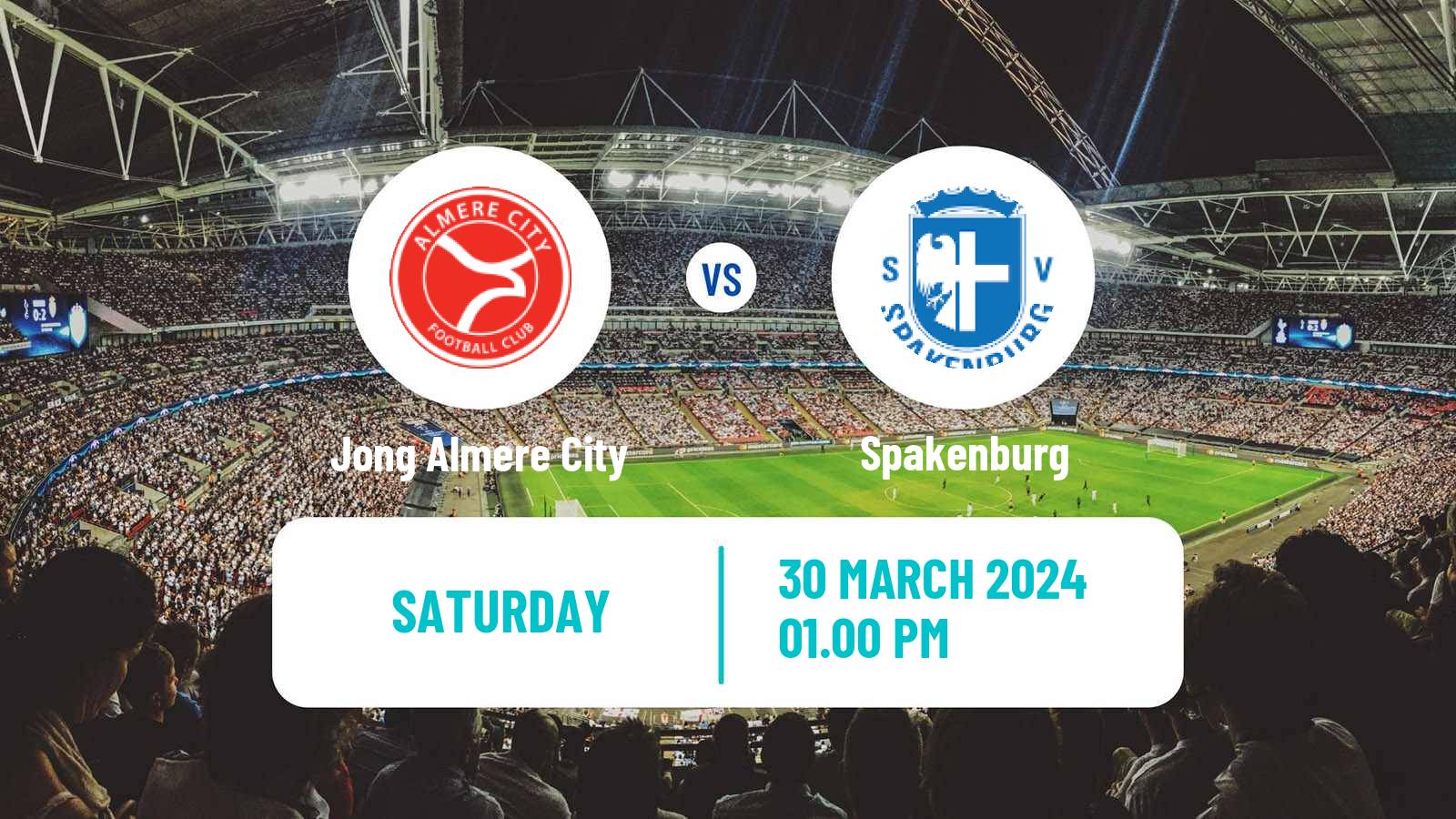 Soccer Dutch Tweede Divisie Jong Almere City - Spakenburg