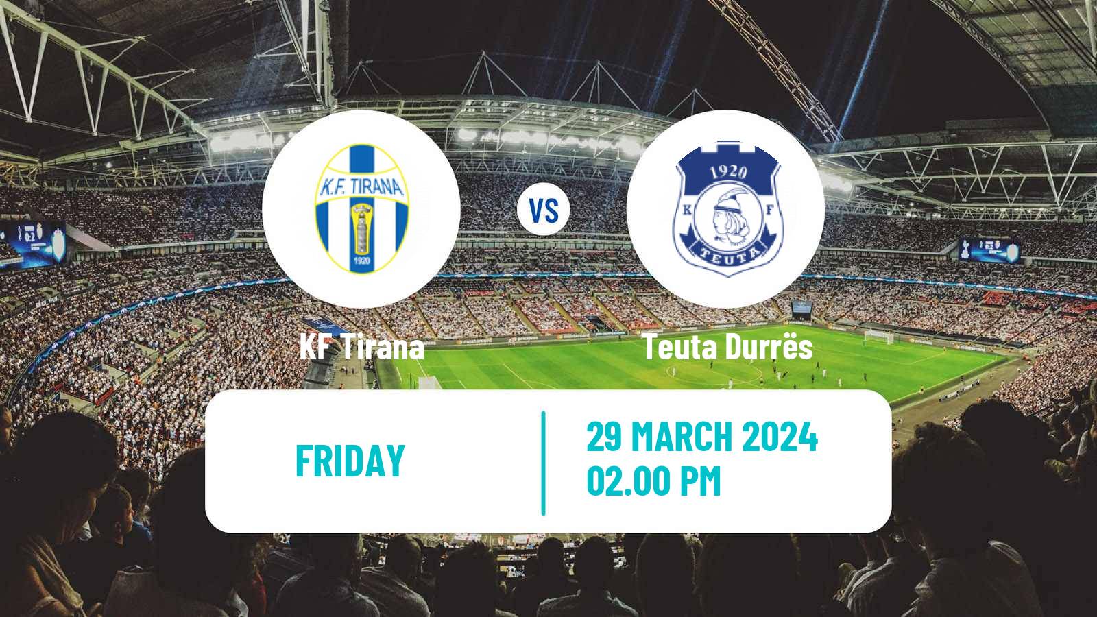 Soccer Albanian Super League Tirana - Teuta Durrës
