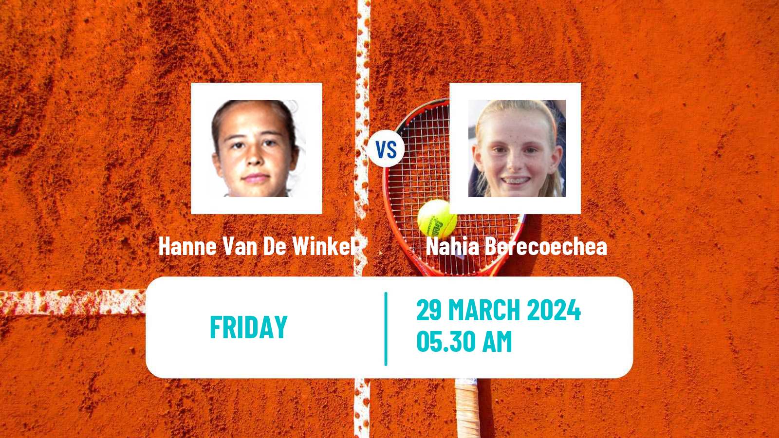 Tennis ITF W35 Terrassa Women Hanne Van De Winkel - Nahia Berecoechea
