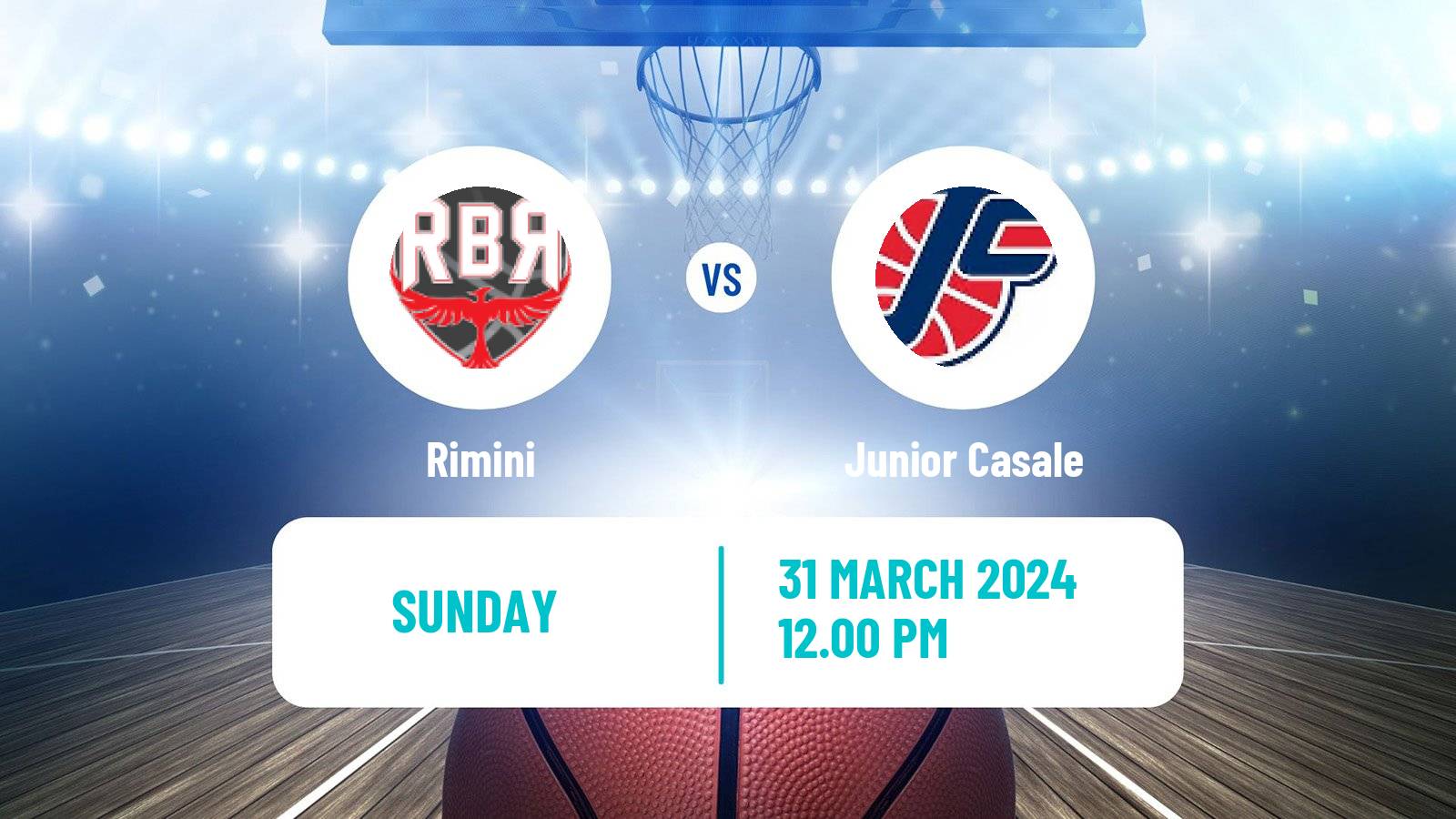 Basketball Italian Serie A2 Basketball Rimini - Junior Casale