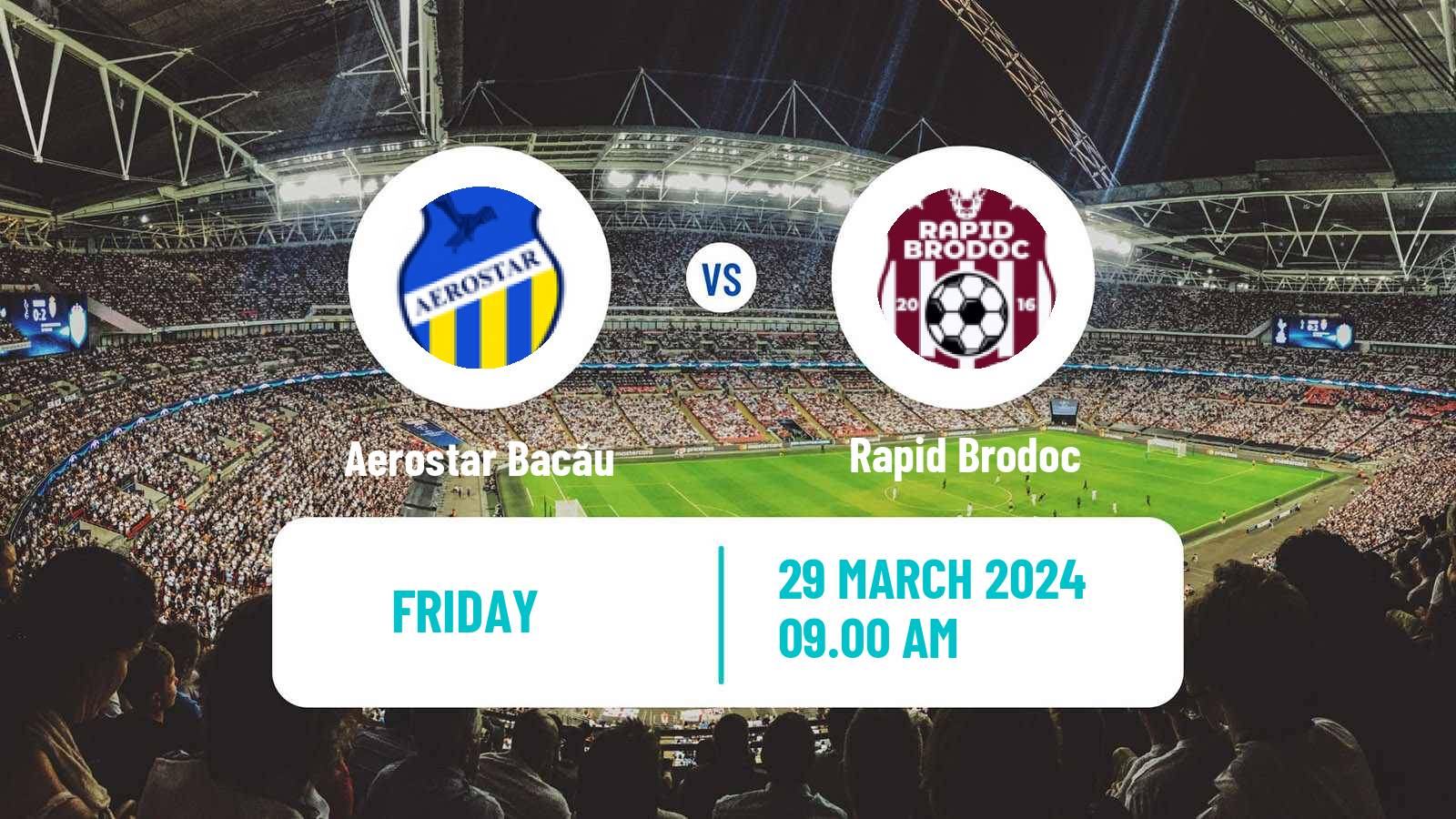 Soccer Romanian Liga 3 - Seria 1 Aerostar Bacău - Rapid Brodoc