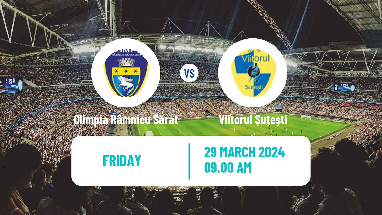 Soccer Romanian Liga 3 - Seria 2 Olimpia Râmnicu Sărat - Viitorul Șuțești