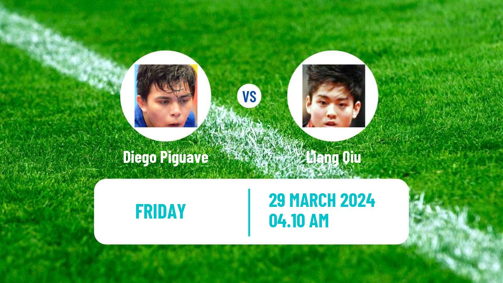 Table tennis Challenger Series Men Diego Piguave - Liang Qiu