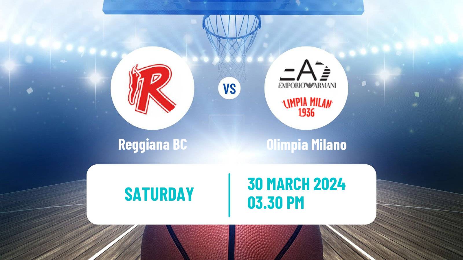 Basketball Italian Lega A Basketball Reggiana - Olimpia Milano