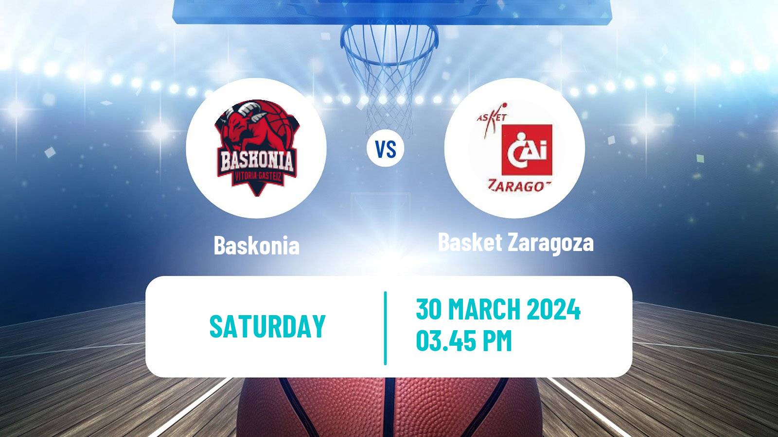 Basketball Spanish ACB League Baskonia - Basket Zaragoza
