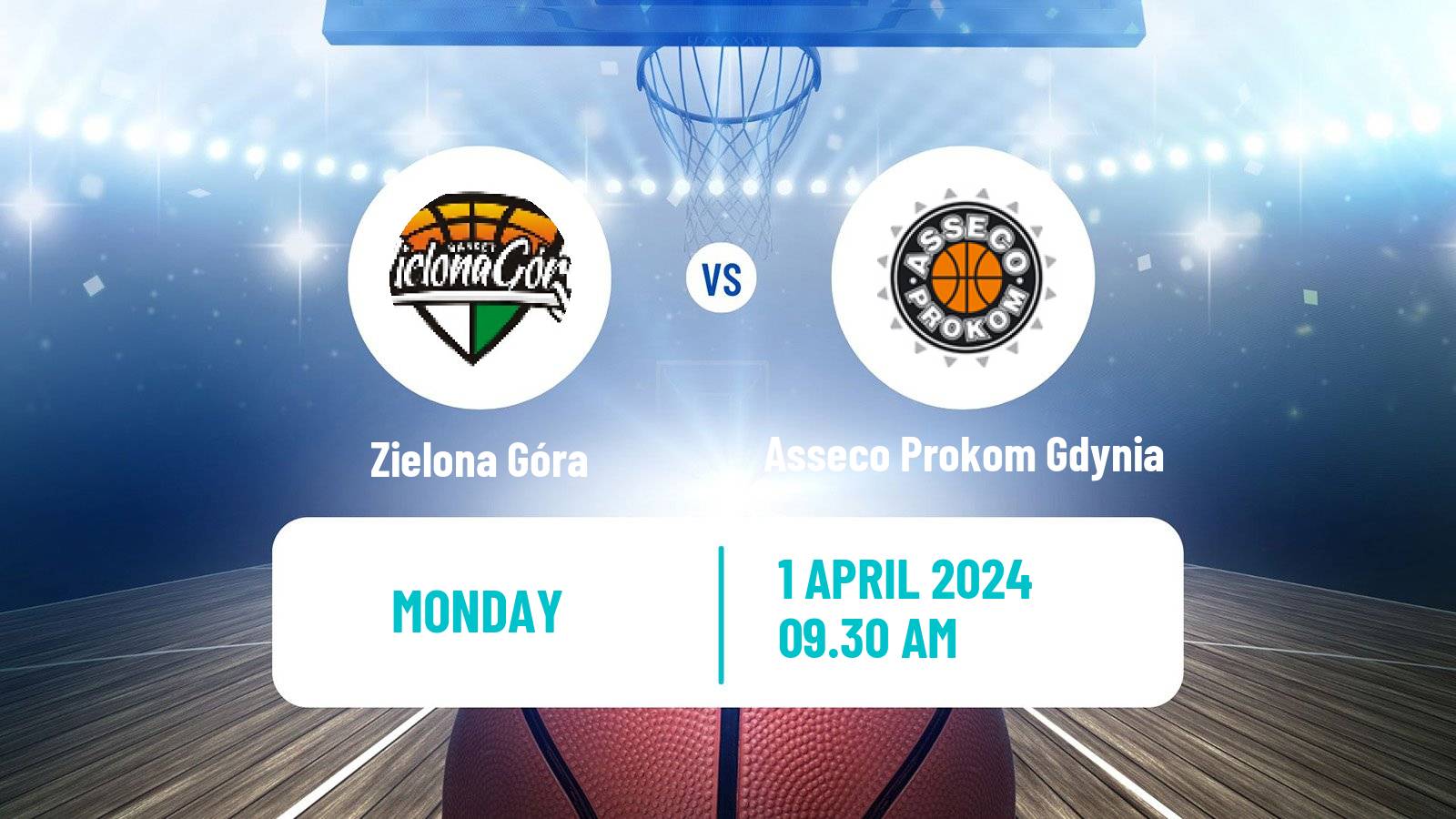 Basketball Polish Basket Liga Zielona Góra - Asseco Prokom Gdynia