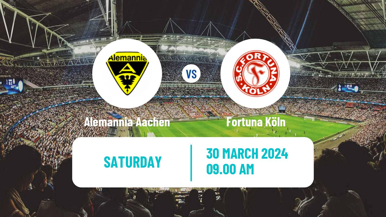 Soccer German Regionalliga West Alemannia Aachen - Fortuna Köln