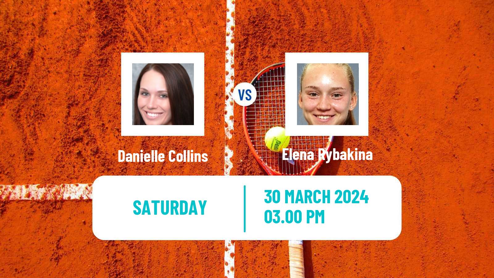 Tennis WTA Miami Danielle Collins - Elena Rybakina