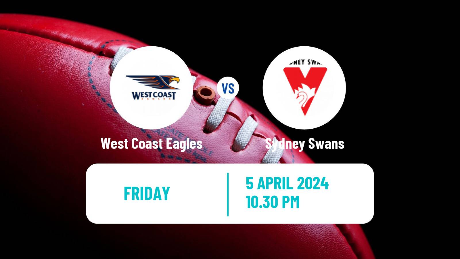 Aussie rules AFL West Coast Eagles - Sydney Swans