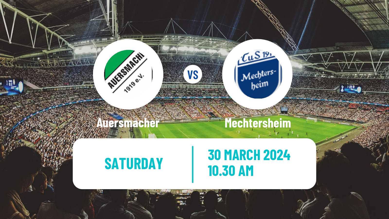 Soccer German Oberliga Rheinland-Pfalz/Saar Auersmacher - Mechtersheim