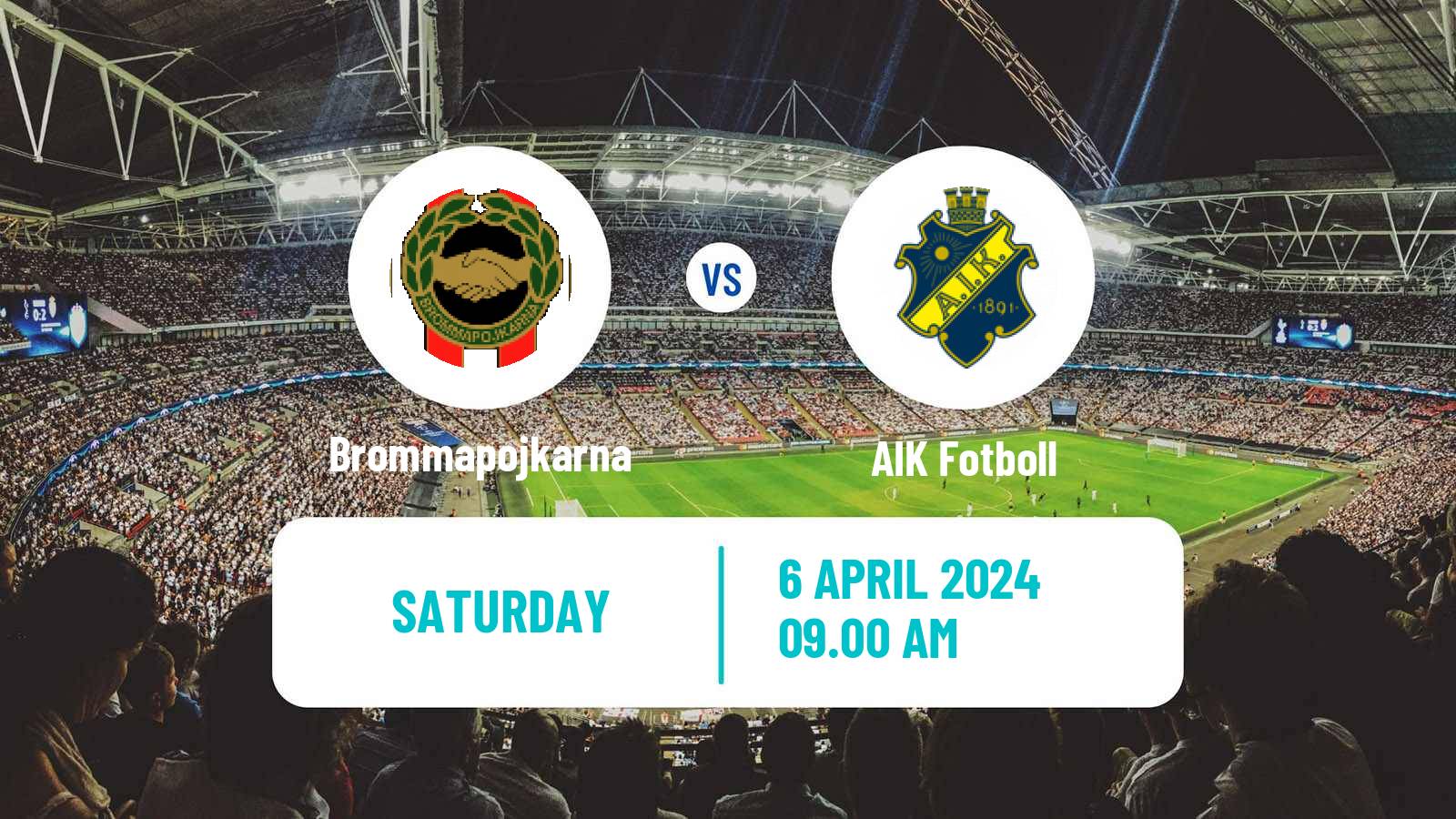 Soccer Swedish Allsvenskan Brommapojkarna - AIK