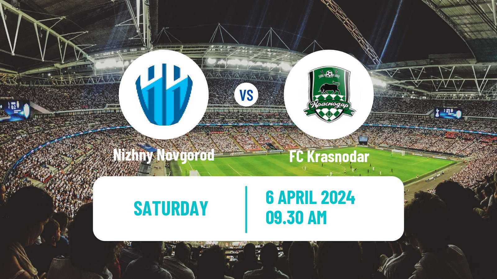 Soccer Russian Premier League Nizhny Novgorod - Krasnodar